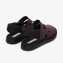 Camper Oruga Sandals Black / Dark Brown - Mens Singapore QIMJNO-033